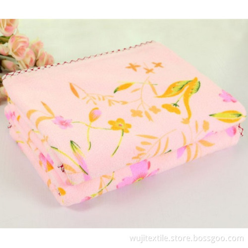 Microfiber Terry Bath Towel for Kids with Allover Printing (WJ-B1001)